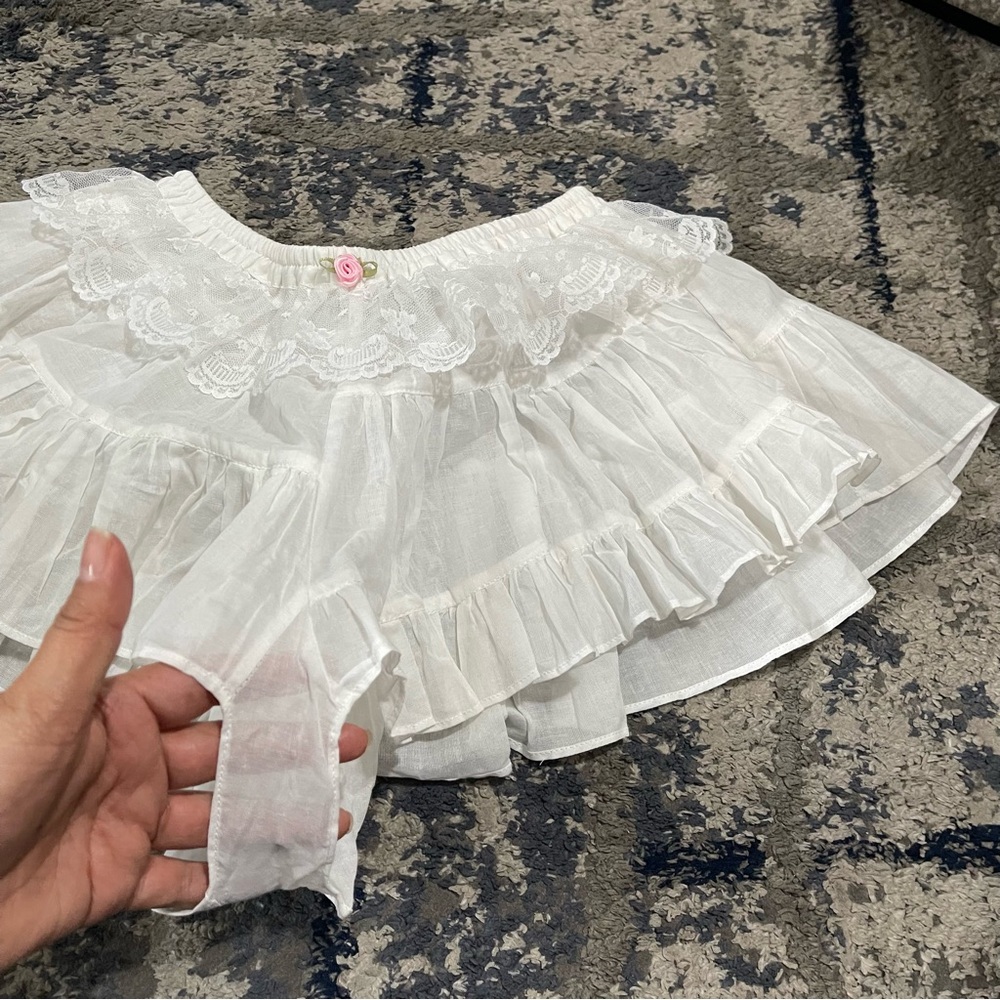 Vanessa Mooney White Cotton Bloomer Size S - Picture 7 of 10